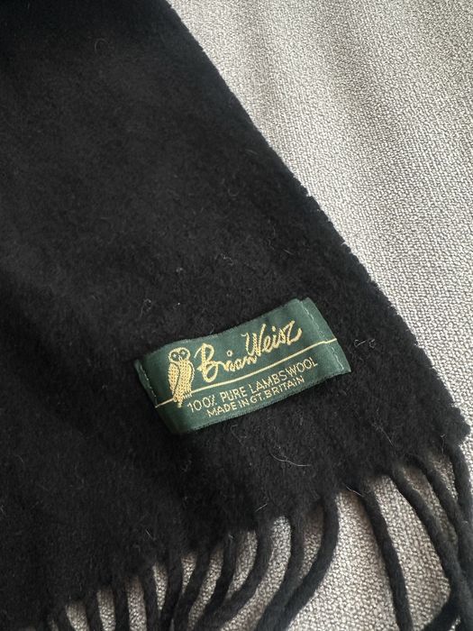 Czarny szalik wełna premium