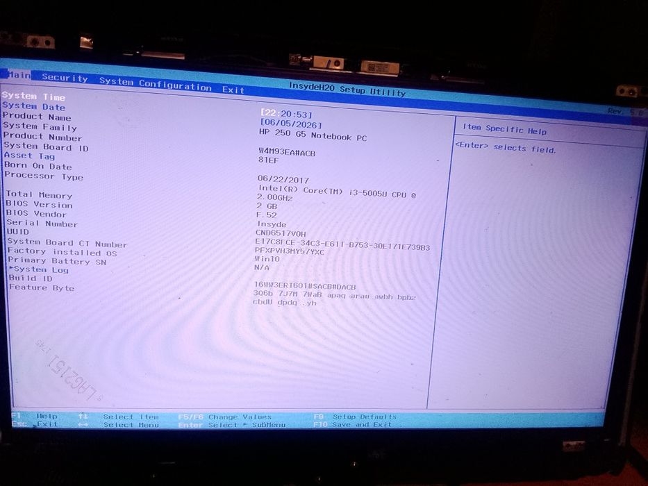 Материнская плата HP LA-D703P i3-5005U (рабочая)