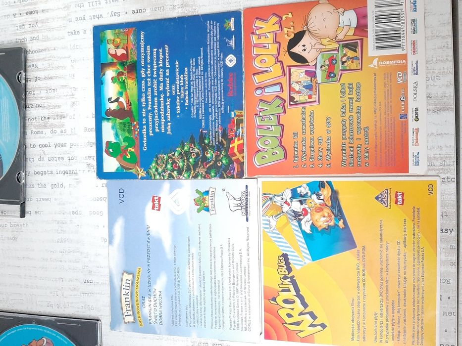 8 Płyty  DVD bajki dla dzieci