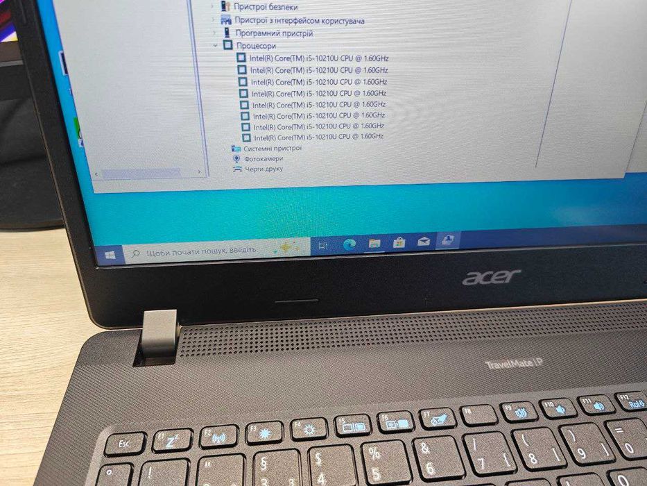 Ноутбук Acer TravelMate P215-52 •Core i5-10210U•8GB DDR4•256GB SSD