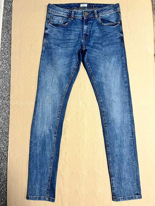 Męskie dżinsy OVS 72D Slim Fit W33, niebieskie