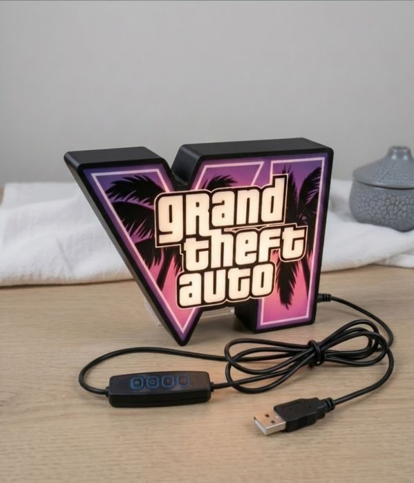 Lampka LED GTA 6 Grand Theft Auto VI Setup Gracza Druk 3D Prezent