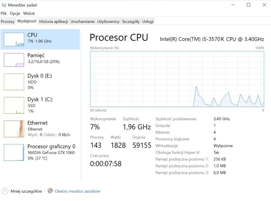 Komputer gamingowy GTX 1060, i5