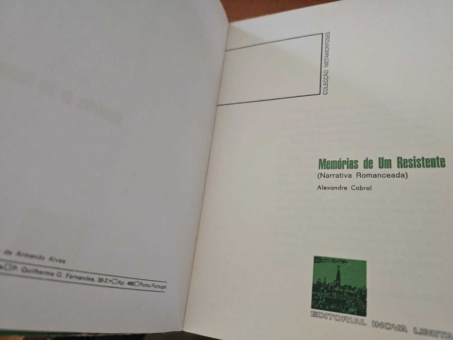 Memórias de Um Resistente - Alexandre Cabral