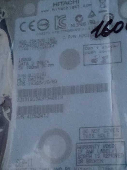 Жёсткий диск Hitachi 160g