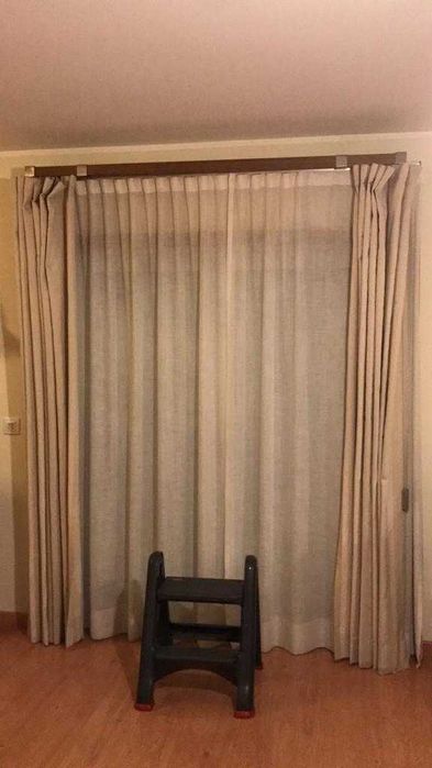 Oportunidade: Varão duplo p/ cortinas c/ calhas efeito ondas