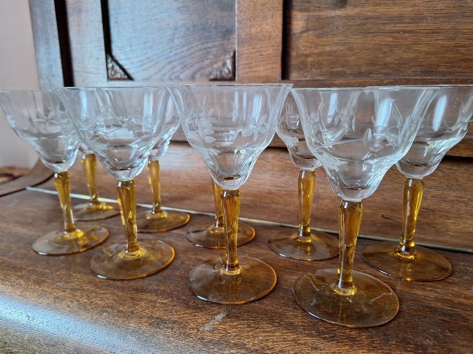 Kieliszki na likier i do wina vintage, prl