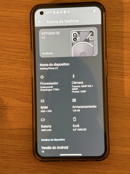 Nothing Phone 1  128gb com capa e pelicula