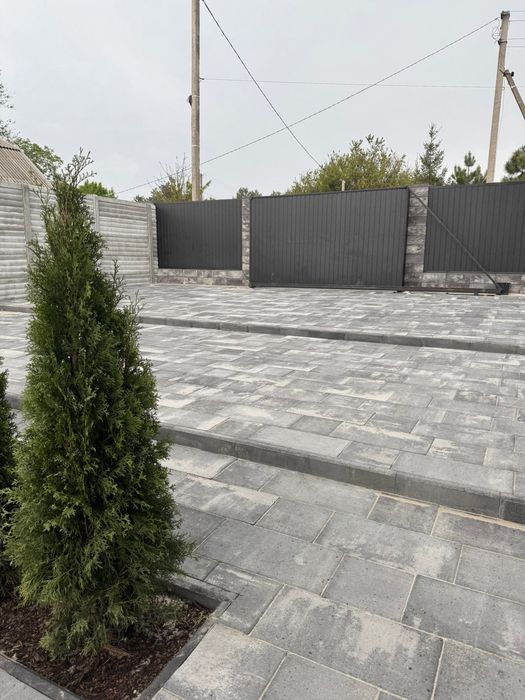 Укладка тротуарной плитки, брусчатки!