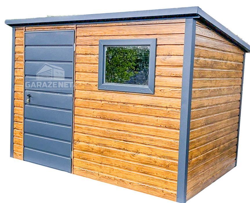 SCHOWEK DOMEK OGRODOWY 3X2M - Drzwi - Okno - Drewnopodobny TS744