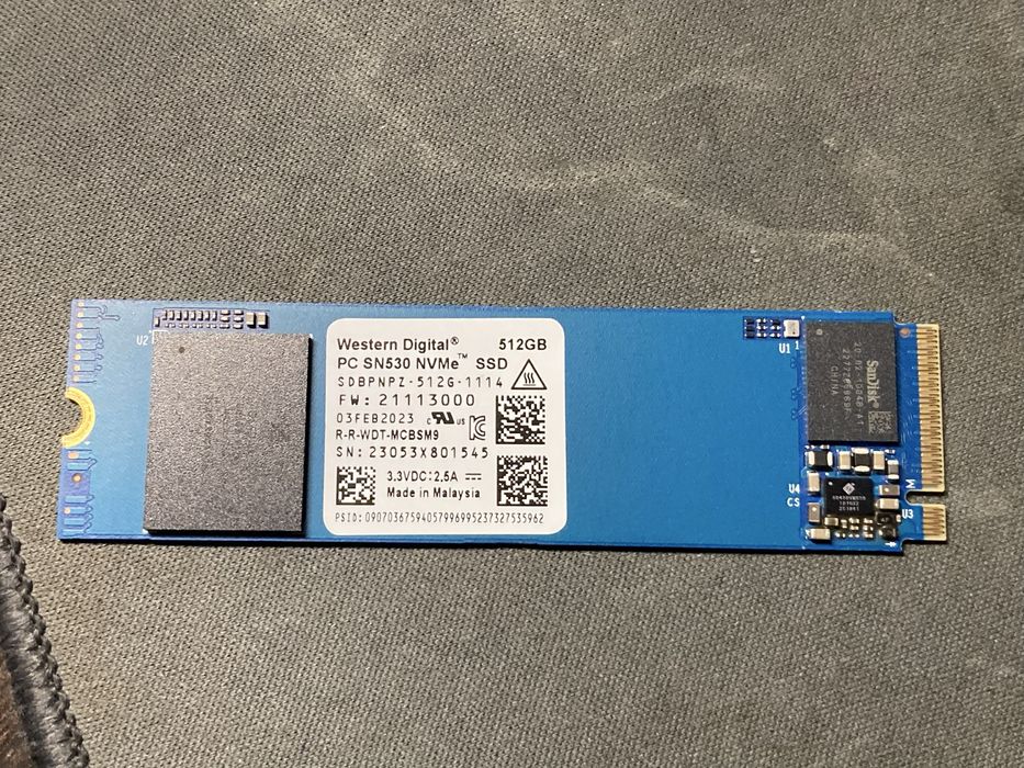 ssd m2 nvme 512gb western digital в коробке от samsung 970 evo plus