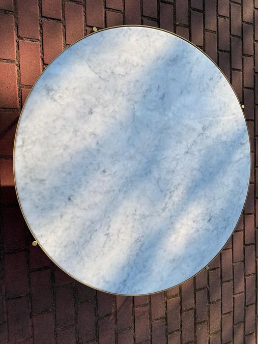 Luksusowy stolik marmurowy 100 cm | Design | Glamour | Złoto