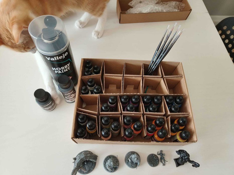 Zestaw do malowania figurek RPG mini figurki modelarstwo Vallejo Warhammer Dungeons and Dragons bitewne bitewniaki