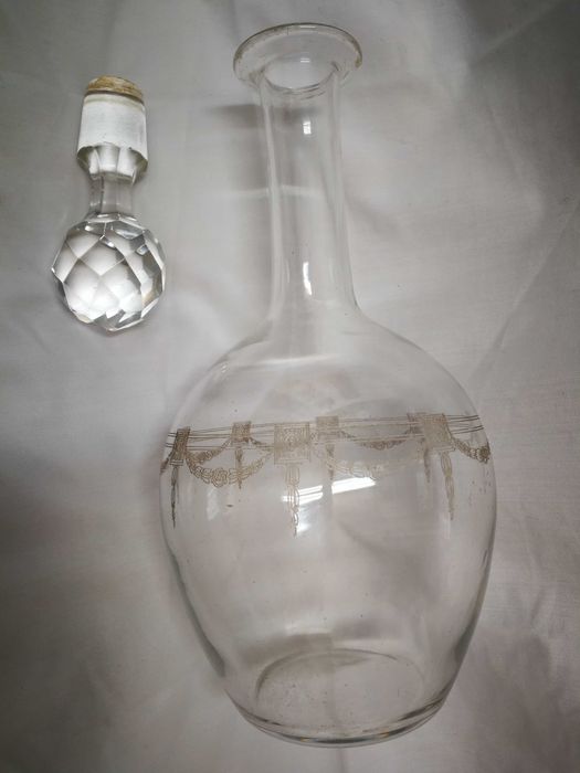 Antique crystal liqueur bottle