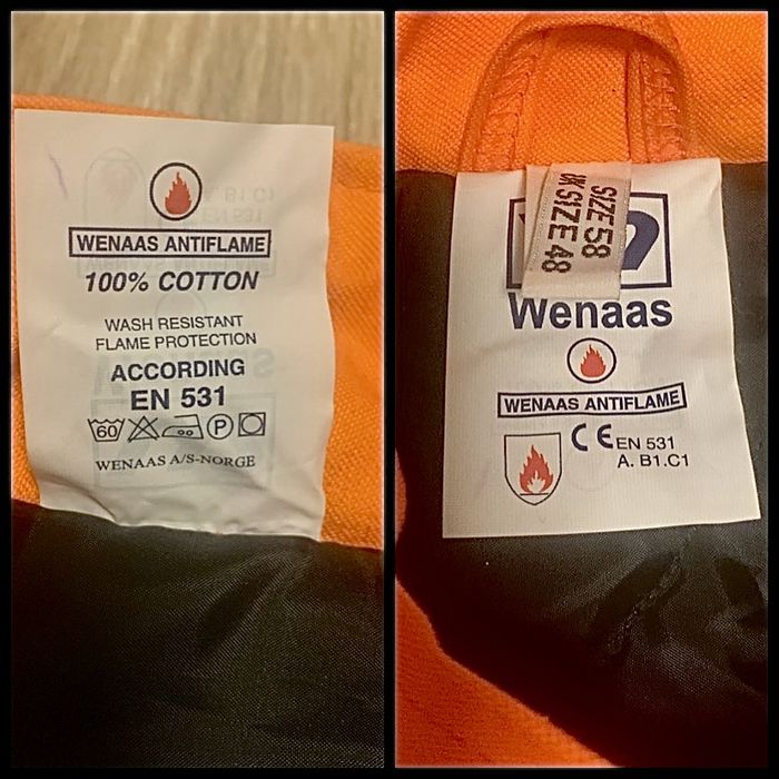 Вогнетривкий Утеплений комбінезон Wenaas Antiflame рабочий огнеупорный