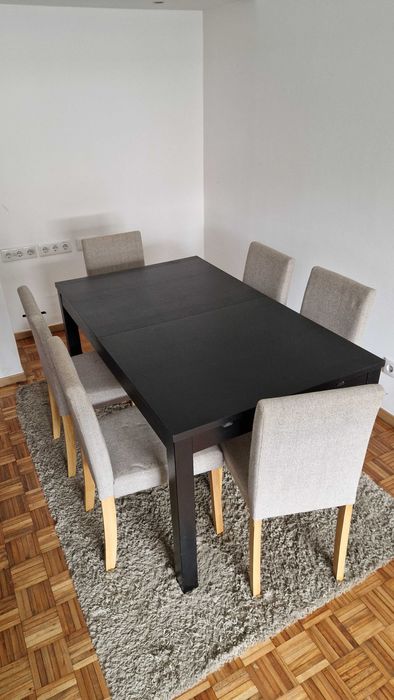 Conjunto IKEA BJURSTA - mesa extensível + 6 cadeiras