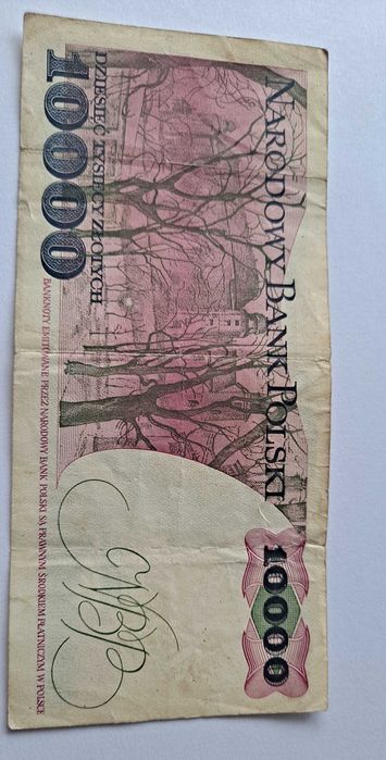 Banknot  PRL 10000 zł    Seria A   1987