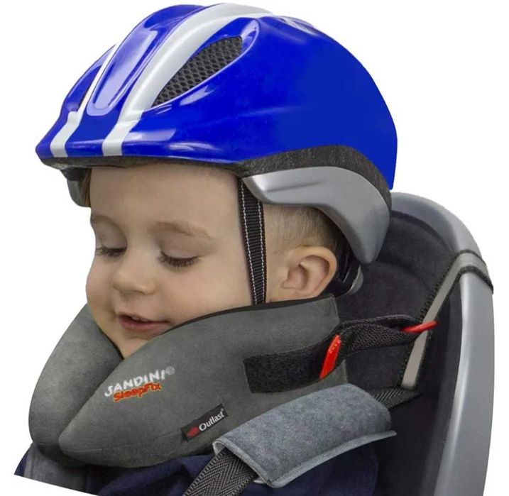 Suporte de cabeça pediatrico para bicicleta ou cadeira auto