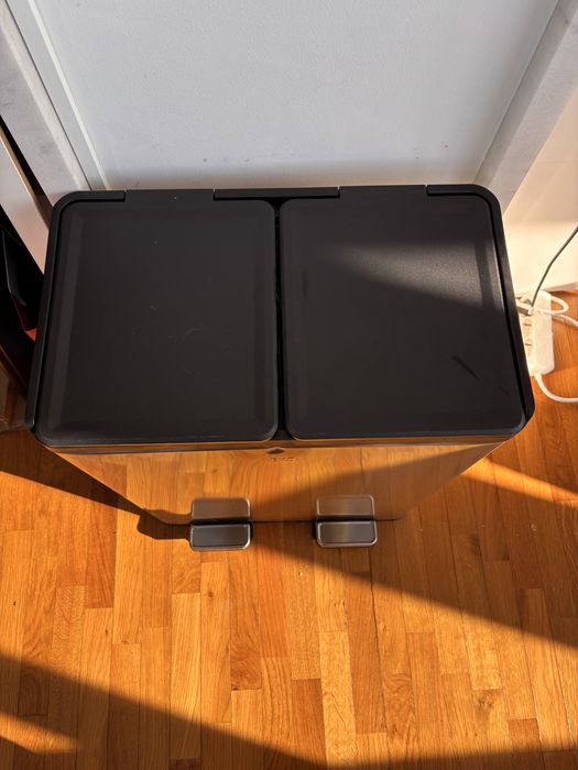 Caixote de Lixo Duplo EKO em Inox com Pedal