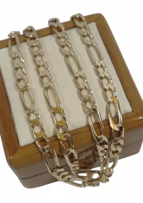 Zloty lancuch figaro 36 gramów próba 333 8-karatow