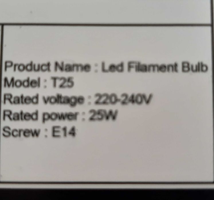 Lâmpada Nova Termo-resistente 25W E14 p/ Forno Eléctrico etc.