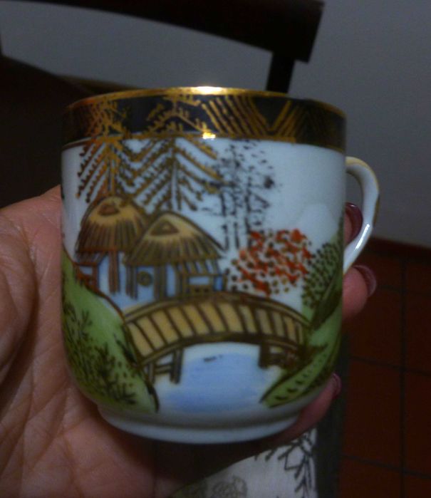 Serviço de chá/café em porcelana fina chinesa gueixa