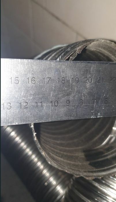 Tubo inox novo, flexível de 3m com diâmetro 200mm e 5m de diâmetro 110