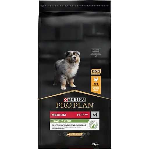 Корм для цуценят  Purina Pro Plan Puppy Medium, з куркою, 12 кг