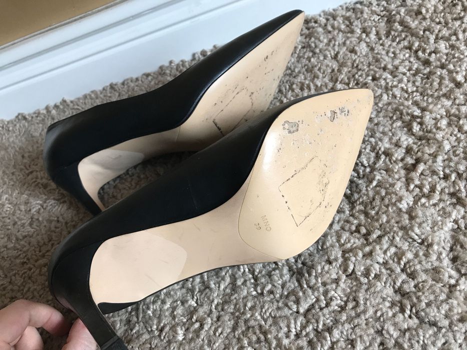 Mango szpilki 39 szpic skora skorzane eleganckie klasyczne