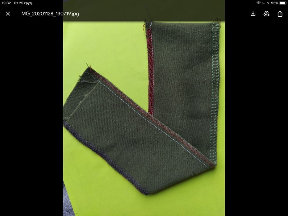 Оверлок економного зшивного шва, на 3~4 нитки. Юстований майстром.