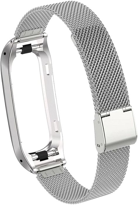 Pasek Metalowy z Zapięciem Braders Bransoleta do Oppo Band srebrny