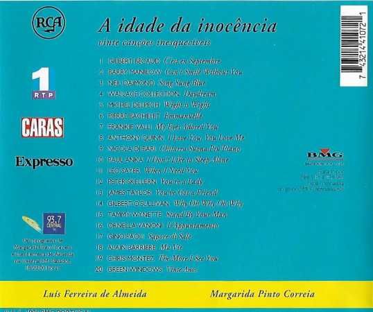 A Idade Da Inocência - Vinte Canções Inesquecíveis - Vol. 3 - 1996