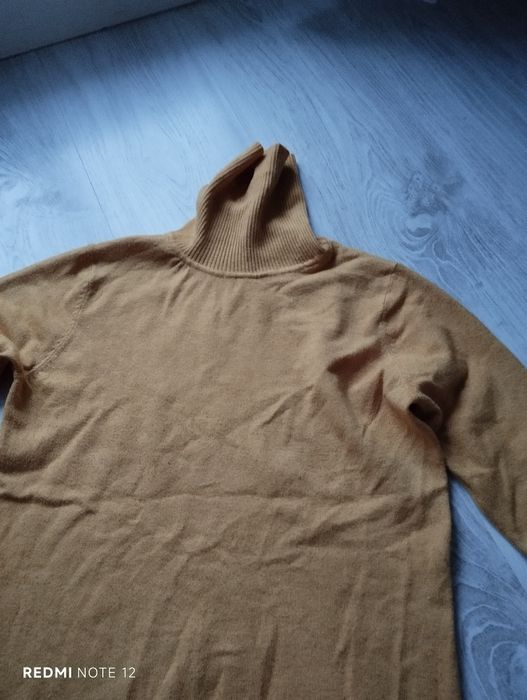 Golf damski S M musztardowy