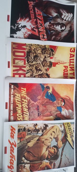 Plakaty Propagandowe z Gazet wojennych zestaw ponad 40 sztuk