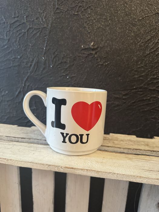 Bardzo duzy ceramiczny kubek I Love You