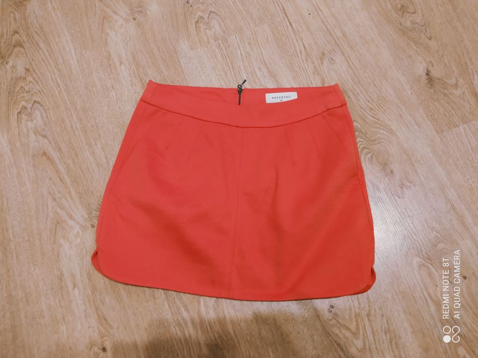 Krótka spódniczka Reserved długość mini rozm. 36/38 pomarańcz