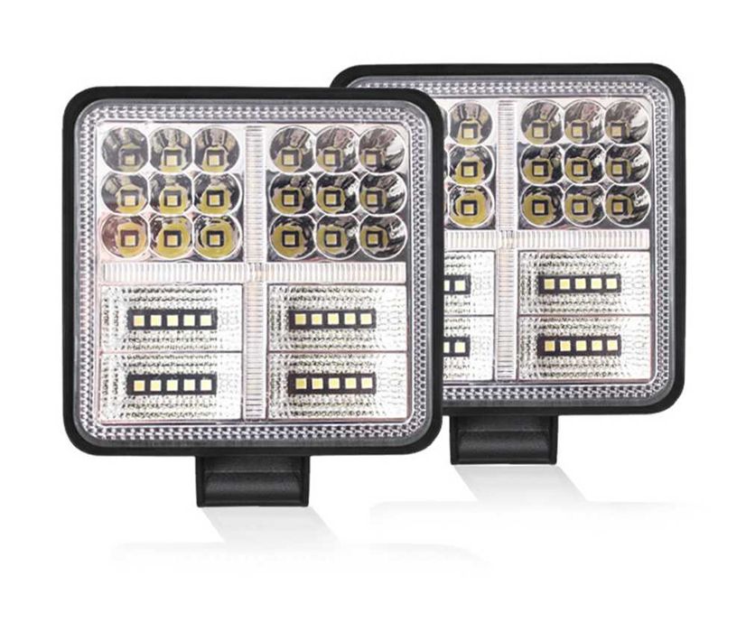 Квадратна фара t177w з жовтим стробоскопом
