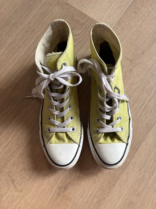 Żółte wysokie buty Conversy r. 39