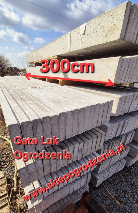 Słupek betonowy 220cm 9x8cm do siarki ,do ogrodzenia,do sad