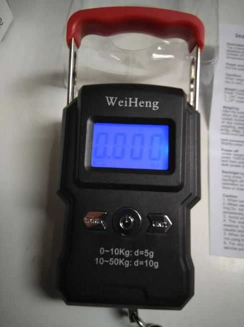 Balança digital, até 50kg. Pesca, viagem pesagem de bagagem