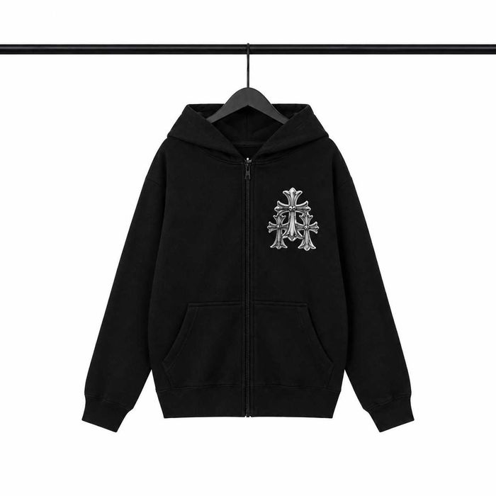 Зіп-Худі Хром Хартс* Chrome Hearts Triple Cross Zip-Hoodie* XS-2XL
