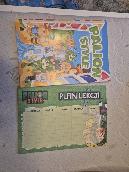 Palion zeszyt i plan lekcji