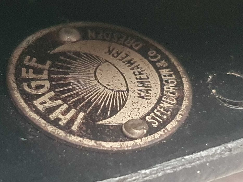 Máquina Fotográfica Antiga de Fole Lente Agee Triplex com Estojo de Couro Original