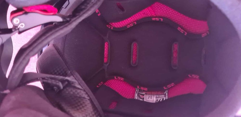 Capacete LS2 FF320 Stream Wind White / Fluo Pink