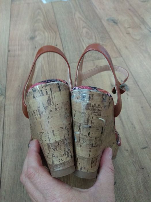 Nowe sandały na koturnie etno Boho vintage