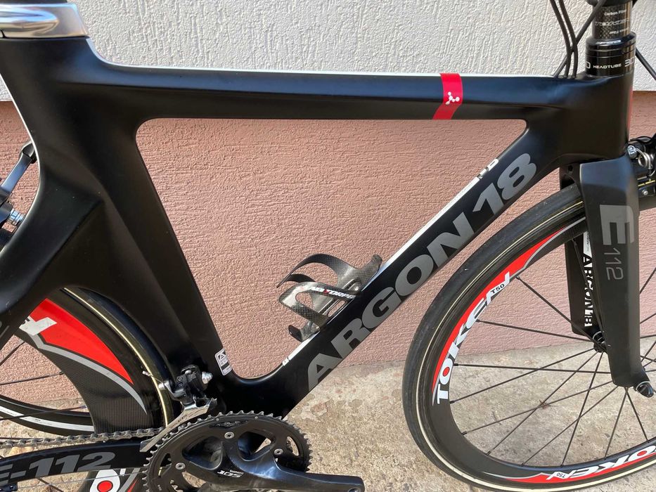 Rower szosowe czasowy triathlon TT Argon 18 E-112, koła Token carbon