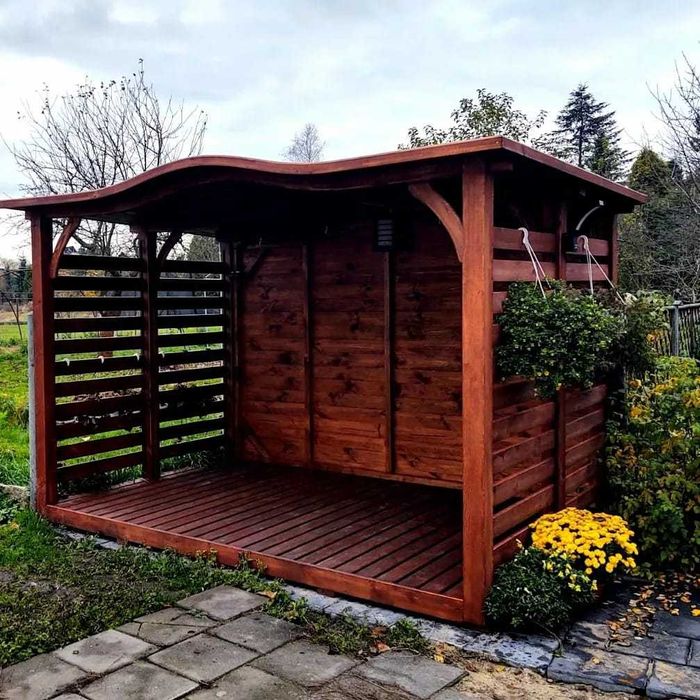 Drewutnia ogrodowa 3,14 x 2m, wiata na drewno opałowe, wiata na rowery