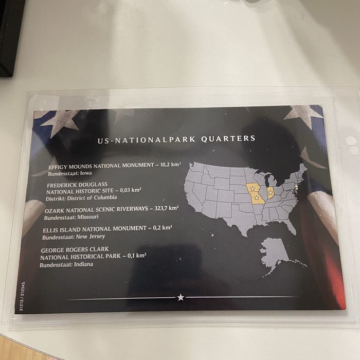 USA Quarters Collection 2017 Denver (Gold Plated) — набір 5 монет, оригінал