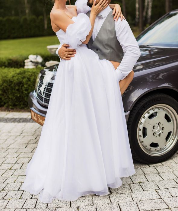 Suknia ślubna 38/40 gorsetowa, gorset kryty