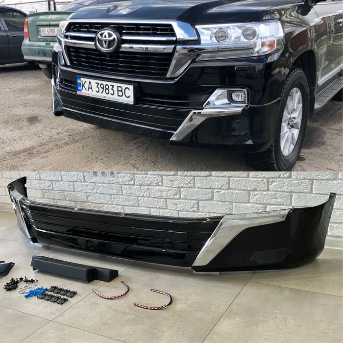 Юбка губа обвес переднего заднего бампера Toyota Land Cruiser 200